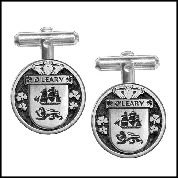 O'Leary Irish Coat Of Arms Disk Cufflink