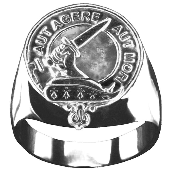 Barclay Scottish Clan Crest Ring GC100  ~  Sterling Silver and Karat Gold