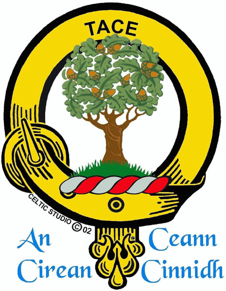 Abercrombie Clan Crest Celtic Interlace Disk Pendant, Scottish Family Crest  ~ CLP06