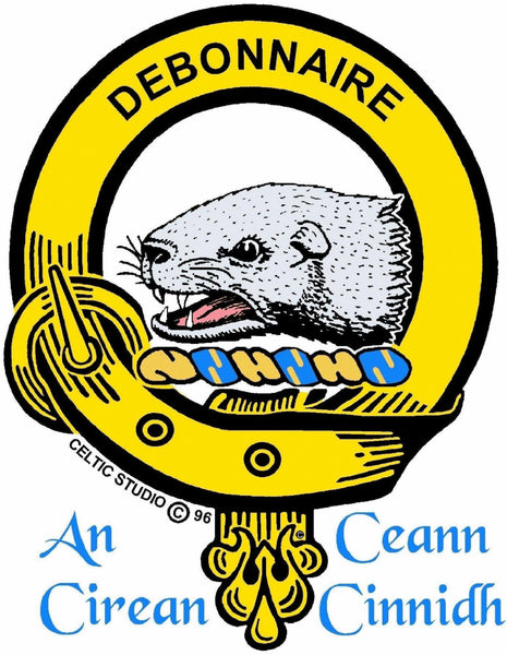 Beaton Clan Crest Celtic Interlace Disk Pendant, Scottish Family Crest  ~ CLP06