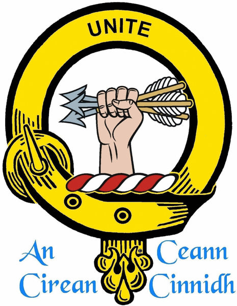 Brodie Clan Crest Celtic Interlace Disk Pendant, Scottish Family Crest  ~ CLP06