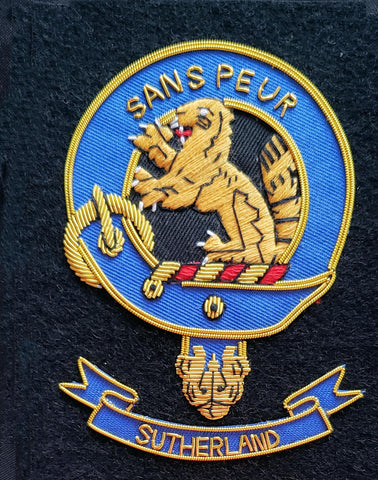Sutherland Scottish Clan Embroidered Crest