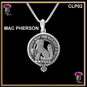 MacPherson Clan Crest Pendant, Scottish Necklace CLP02