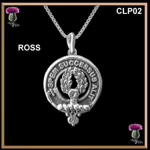 Ross Clan Crest Scottish Pendant  CLP02