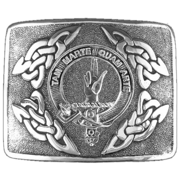 Logie Clan Crest Interlace Kilt Belt Buckle