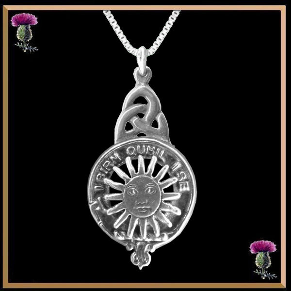 MacLeod (Lewis) Clan Crest Interlace Drop Pendant