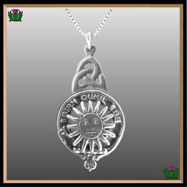 MacLeod (Lewis) Clan Crest Interlace Drop Pendant