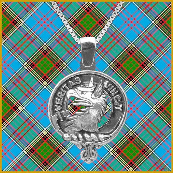 Allison Large 1" Scottish Clan Crest Pendant - Sterling Silver