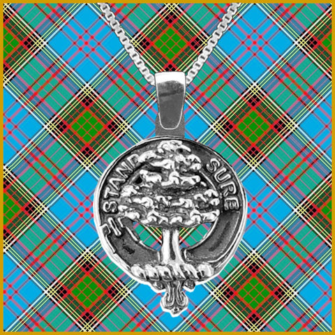 Anderson Large 1" Scottish Clan Crest Pendant - Sterling Silver