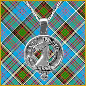 Arbutnott Large 1" Scottish Clan Crest Pendant - Sterling Silver