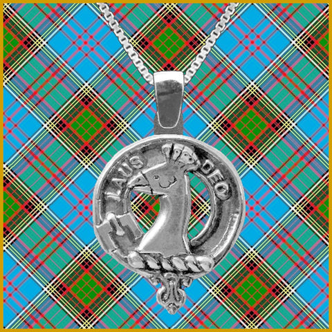Arbutnott Large 1" Scottish Clan Crest Pendant - Sterling Silver