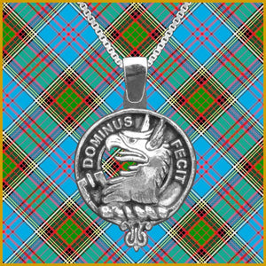 Baird Large 1" Scottish Clan Crest Pendant - Sterling Silver