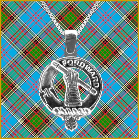 Balfour Large 1" Scottish Clan Crest Pendant - Sterling Silver