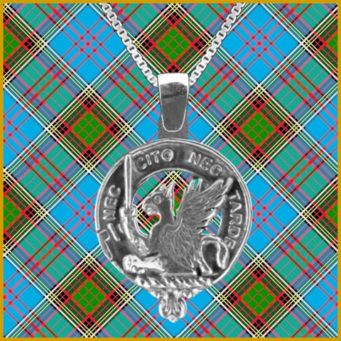 Bannatyne Large 1" Scottish Clan Crest Pendant - Sterling Silver