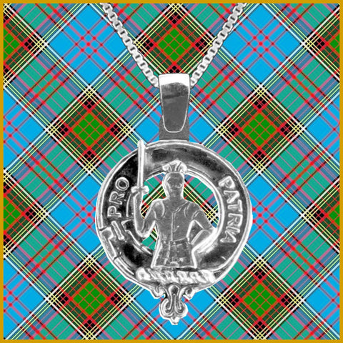 Bannerman Large 1" Scottish Clan Crest Pendant - Sterling Silver
