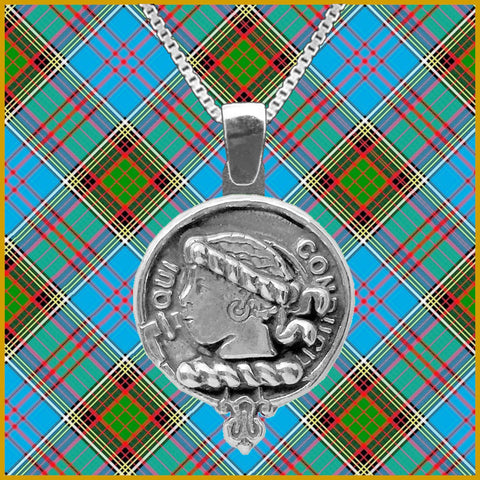 Borthwick Large 1" Scottish Clan Crest Pendant - Sterling Silver