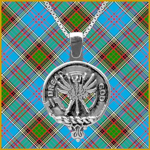 Carnegie Large 1" Scottish Clan Crest Pendant - Sterling Silver