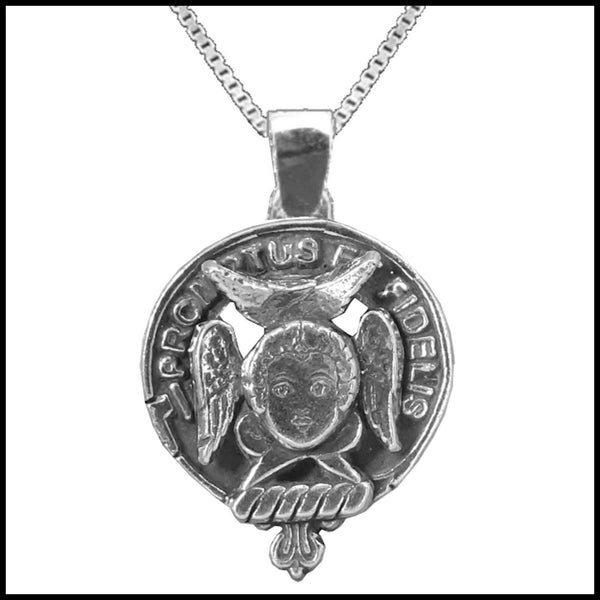 Carruthers Large 1" Scottish Clan Crest Pendant - Sterling Silver