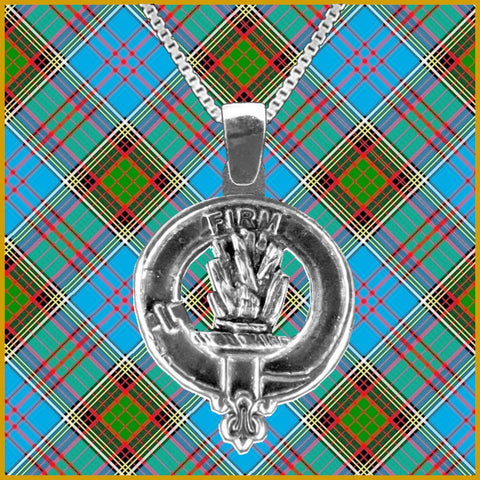 Dalrymple Large 1" Scottish Clan Crest Pendant - Sterling Silver