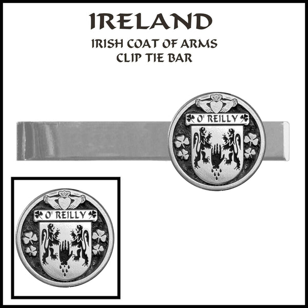 O'Reilly Irish Coat of Arms Clip Tie Bar