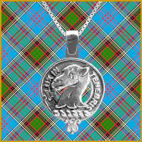Fullerton Large 1" Scottish Clan Crest Pendant - Sterling Silver