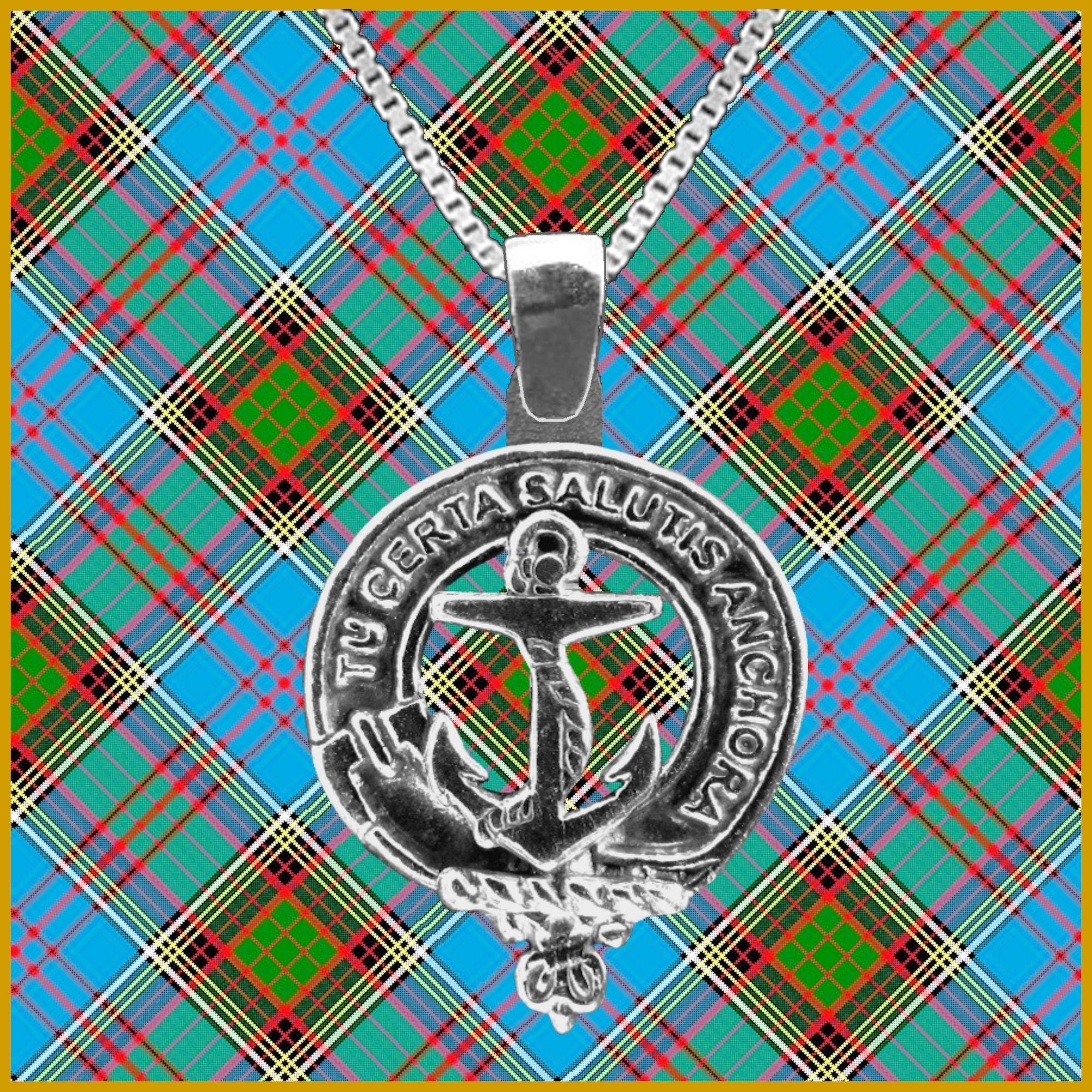 Gillespie Large 1" Scottish Clan Crest Pendant - Sterling Silver