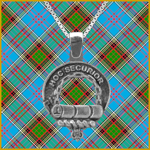 Grierson Large 1" Scottish Clan Crest Pendant - Sterling Silver