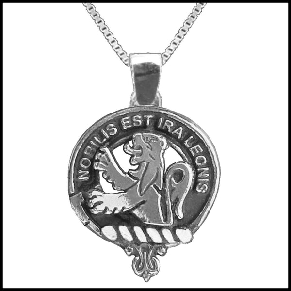 Inglis Large 1" Scottish Clan Crest Pendant - Sterling Silver