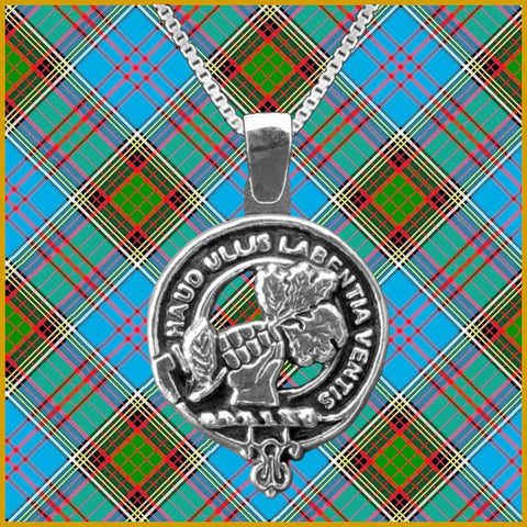 Irvine Bonshaw Large 1" Scottish Clan Crest Pendant - Sterling Silver