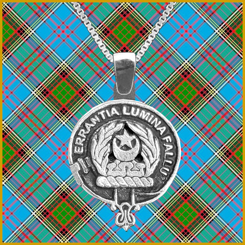 Kinnard Large 1" Scottish Clan Crest Pendant - Sterling Silver