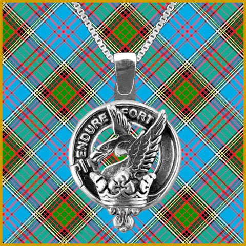 Lindsay Large 1" Scottish Clan Crest Pendant - Sterling Silver