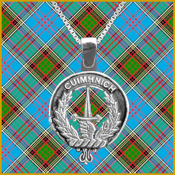 MacDonald Glencoe Large 1" Scottish Clan Crest Pendant - Sterling Silver