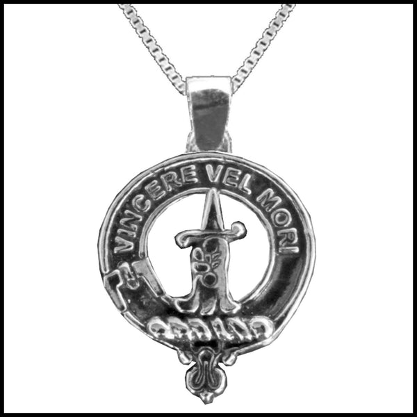 MacDowell Large 1" Scottish Clan Crest Pendant - Sterling Silver