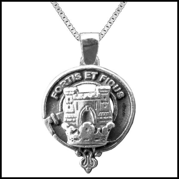 MacLachlan Large 1" Scottish Clan Crest Pendant - Sterling Silver