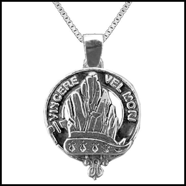 MacNeill Barra Large 1" Scottish Clan Crest Pendant - Sterling Silver