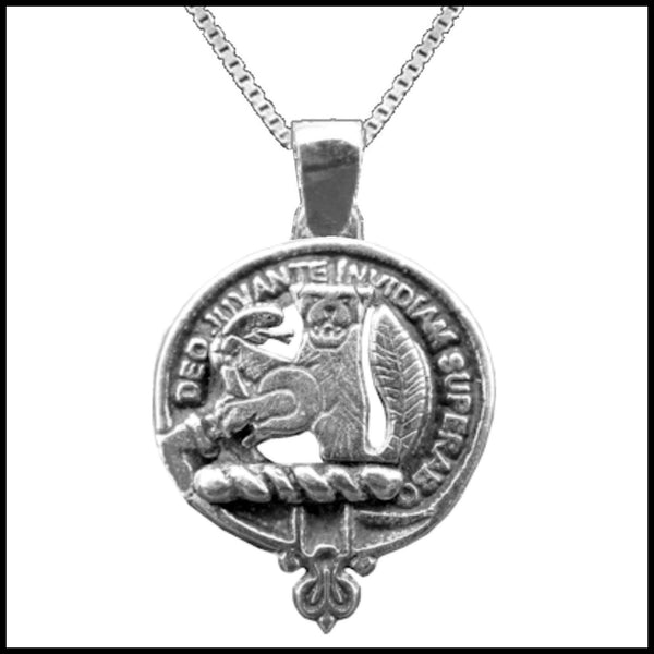 MacThomas Large 1" Scottish Clan Crest Pendant - Sterling Silver