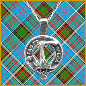 Matheson Large 1" Scottish Clan Crest Pendant - Sterling Silver