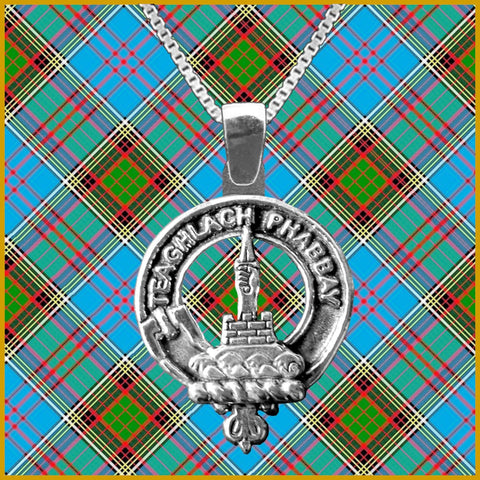 Morrison Large 1" Scottish Clan Crest Pendant - Sterling Silver