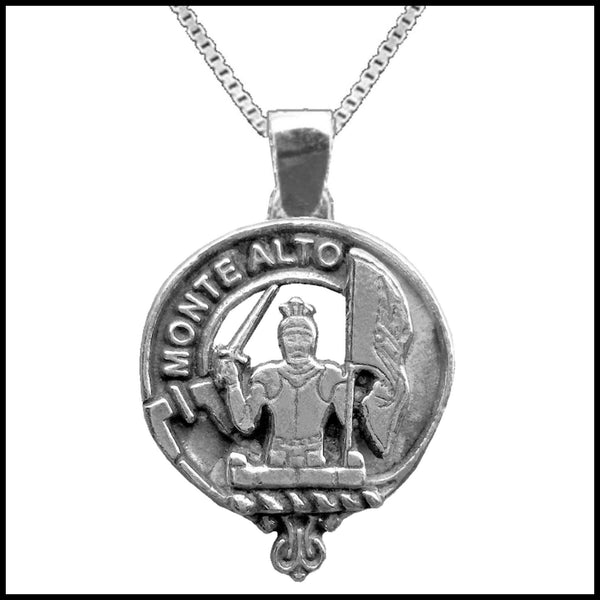 Mowatt Large 1" Scottish Clan Crest Pendant - Sterling Silver
