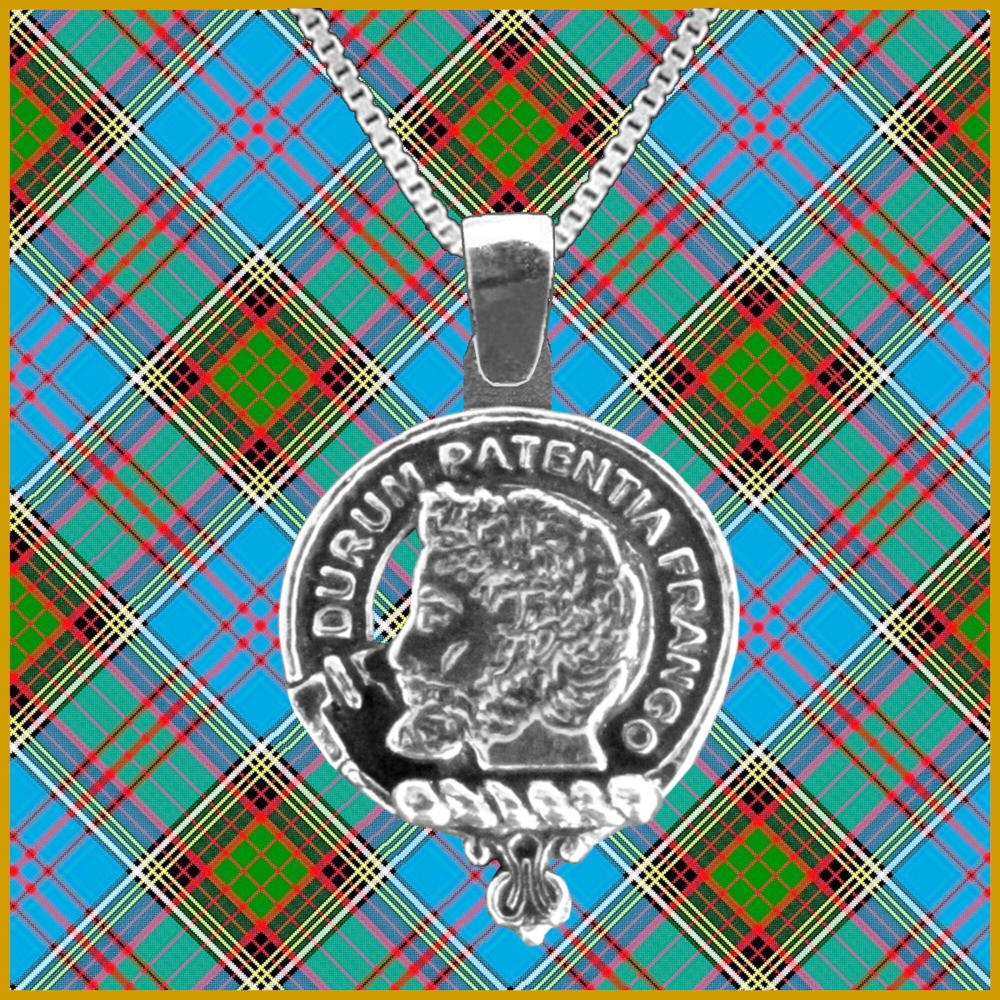 Muir Large 1" Scottish Clan Crest Pendant - Sterling Silver