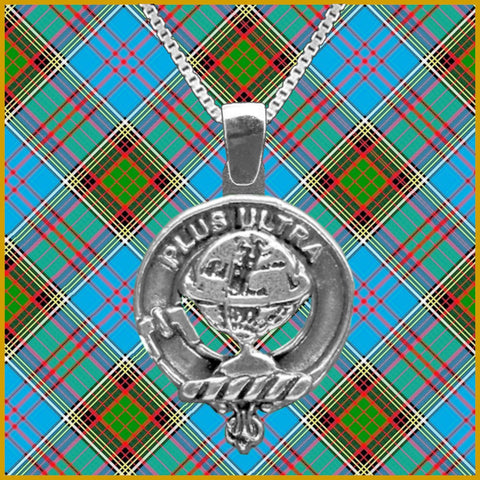 Nairn Large 1" Scottish Clan Crest Pendant - Sterling Silver