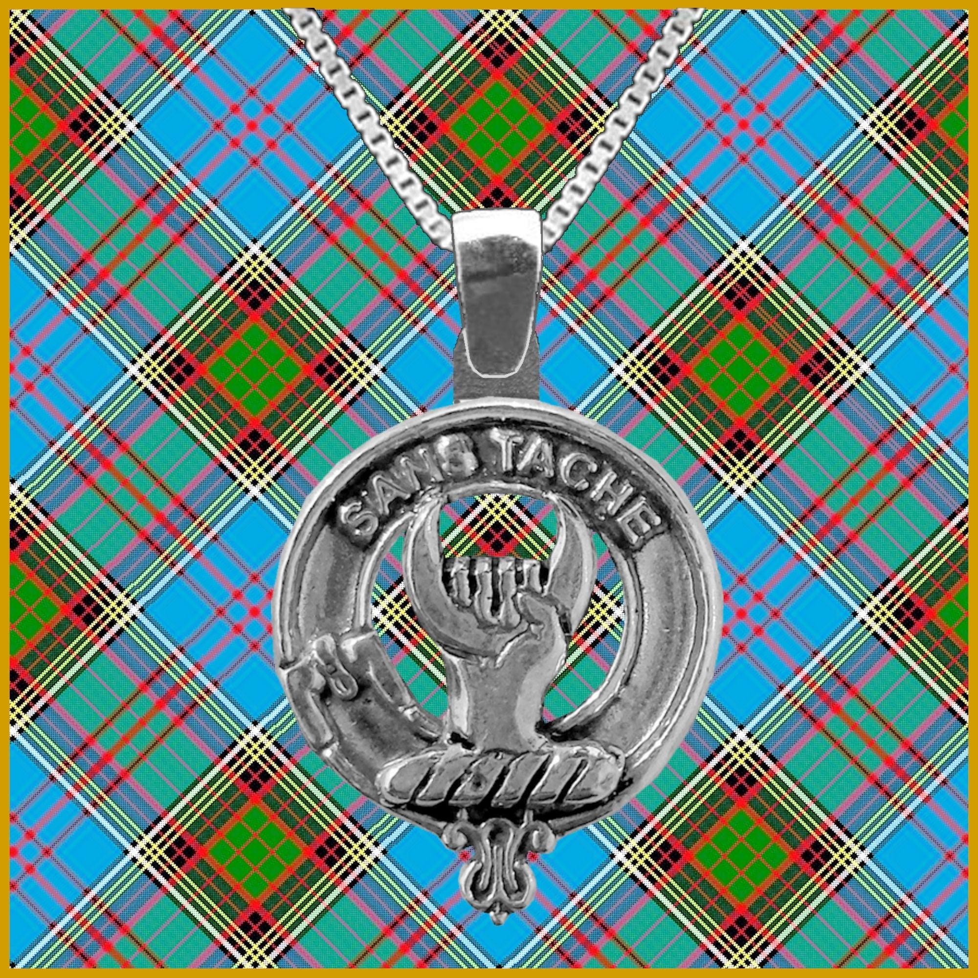 Napier Large 1" Scottish Clan Crest Pendant - Sterling Silver