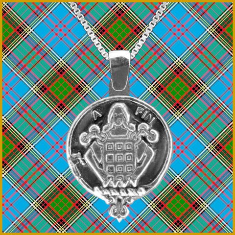 Ogilvie Large 1" Scottish Clan Crest Pendant - Sterling Silver