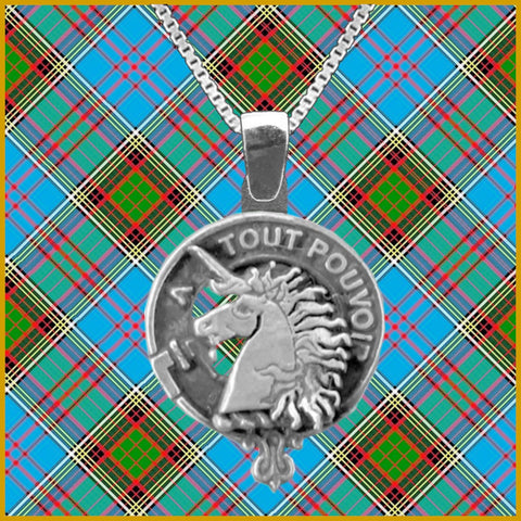 Oliphant Large 1" Scottish Clan Crest Pendant - Sterling Silver
