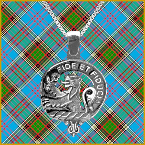 Primrose Large 1" Scottish Clan Crest Pendant - Sterling Silver