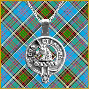Ramsay Large 1" Scottish Clan Crest Pendant - Sterling Silver