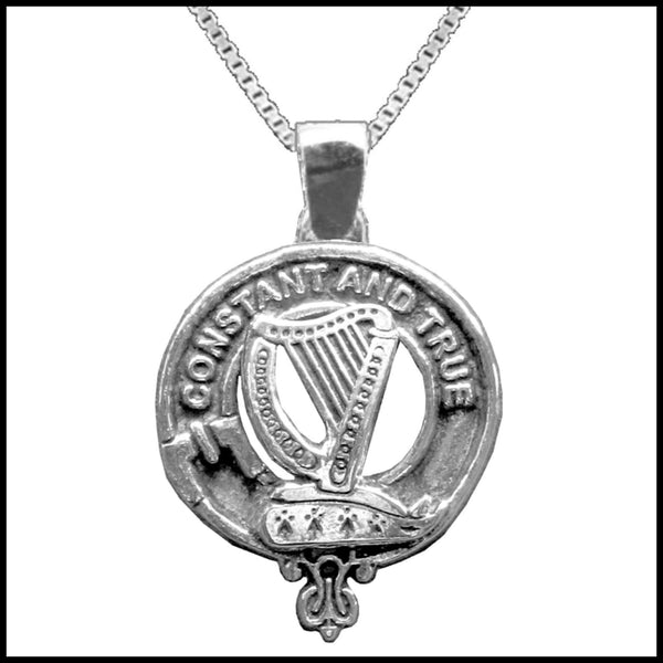 Rose Large 1" Scottish Clan Crest Pendant - Sterling Silver