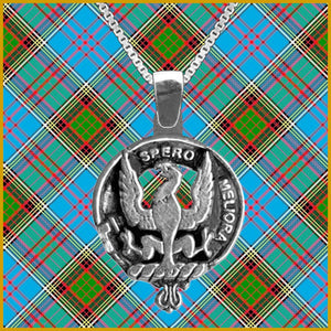 Sandilands Large 1" Scottish Clan Crest Pendant - Sterling Silver