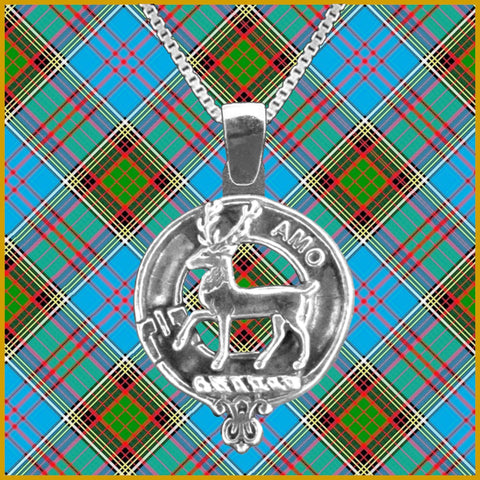 Scott Large 1" Scottish Clan Crest Pendant - Sterling Silver