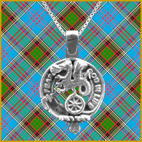Somerville Large 1" Scottish Clan Crest Pendant - Sterling Silver